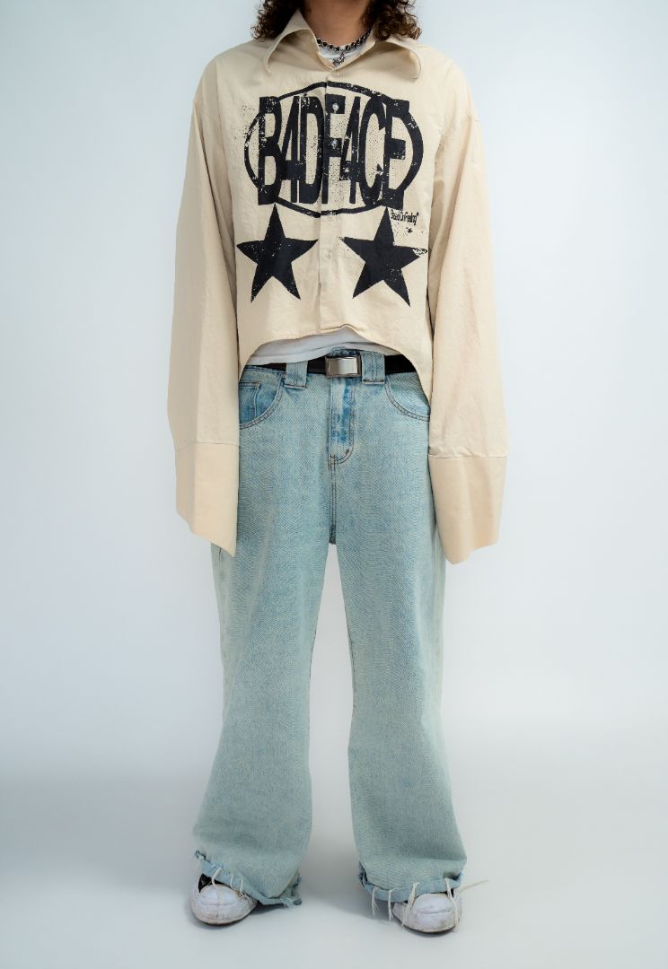 'B4DF4CE' Button-up Shirt