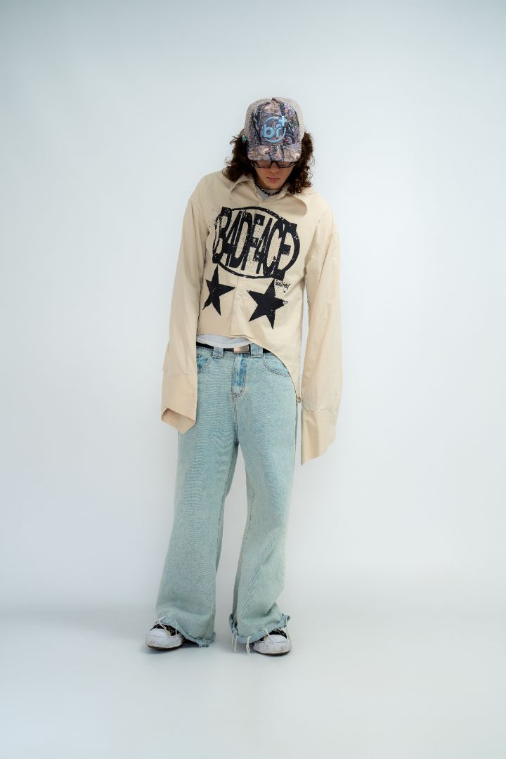 'B4DF4CE' Button-up Shirt