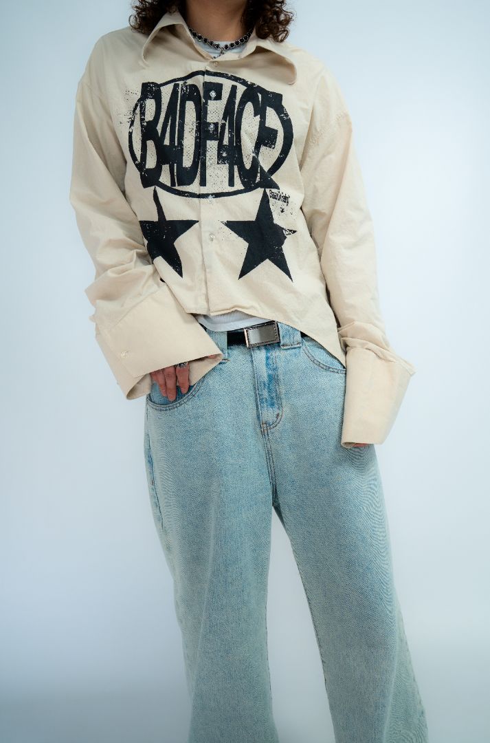 'B4DF4CE' Button-up Shirt